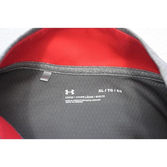 Under Armour 1/4 Zip Jacket Golf Red Athletic Loose Performance Mens Size XL - Picture 6 of 7